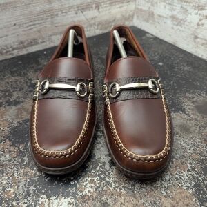 Mens T.B Phelps Bit Link Loafers Shoes Sz 10.5 M Used Reptile Leather Strap